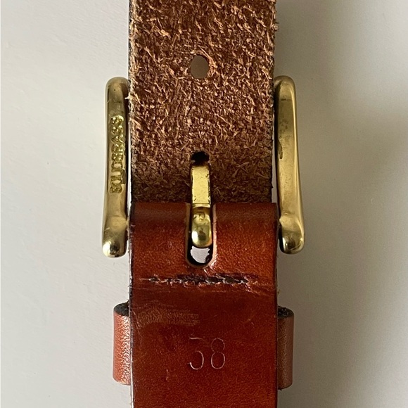 Leather Man Ltd Sailboat Embroidered Canvas Belt Sz 38 Nautical Preppy - Picture 5 of 5